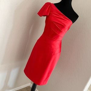 Antonio Melani Midi Ruffle one shoulder Dress